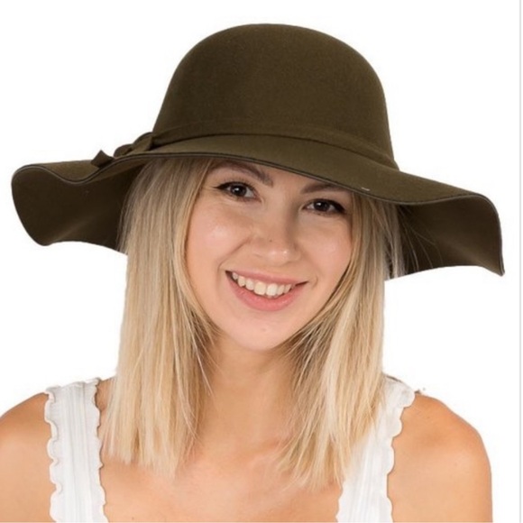 Gypsy Warrior 🖤 Army Green Floppy Wool Hat - Picture 9 of 9